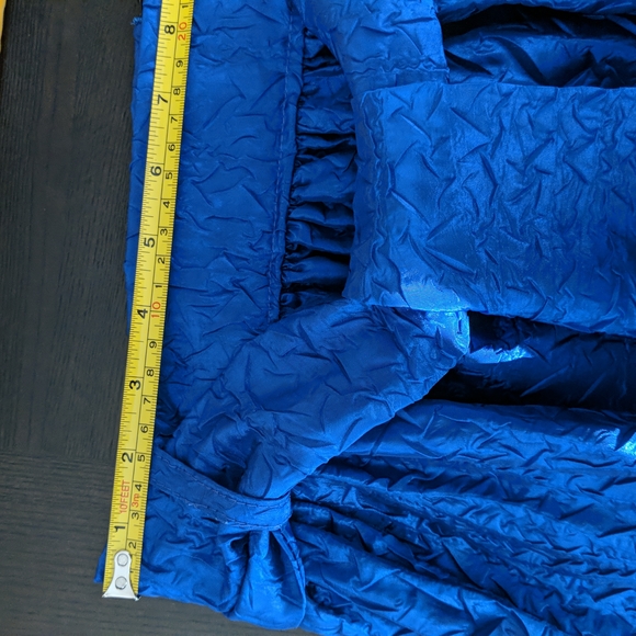 *UNIQUE* Full length ROYAL BLUE taffeta skirt with pockets - Picture 7 of 7